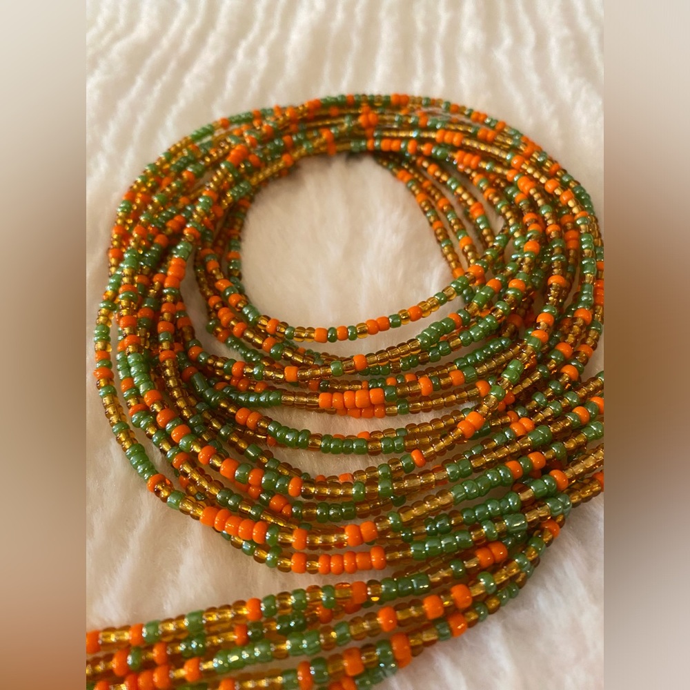 NWT “MELODY” BEGINNER 1st STAGE HANDMADE SMOOTH WAISTBEAD TIE ON UP TO 50 IN - Picture 4 of 7